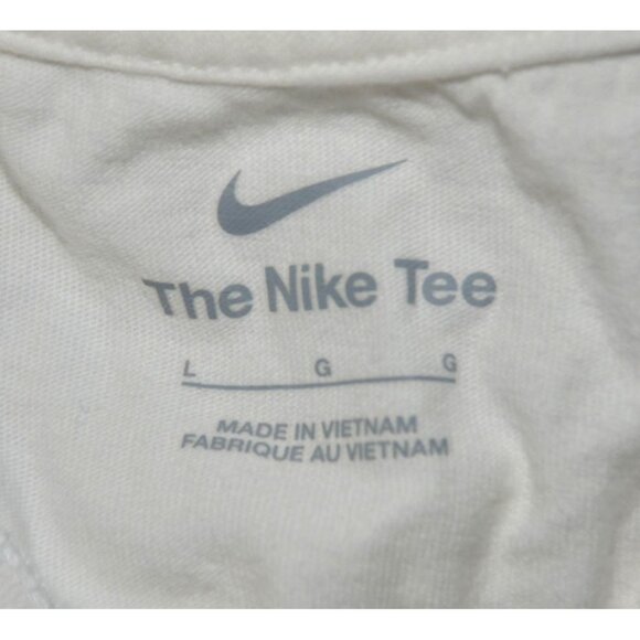 The Nike Tee Ladies L White Racerback Tank Top Arkansas Razorbacks Metallic Logo - Picture 7 of 9